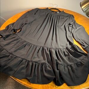 Nine West Black Long-Sleeve Dress - Wrinkle-Resistant